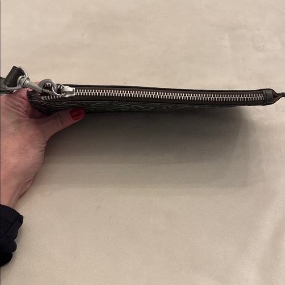 NWOT Patricia Nash ST. CROCE Leather Wristlet Clutch TOOLED TURQUOISE P556133 - Picture 6 of 9